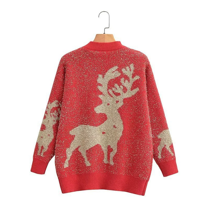 Lune London 3D Reindeer Pattern Festive Women's Sweater