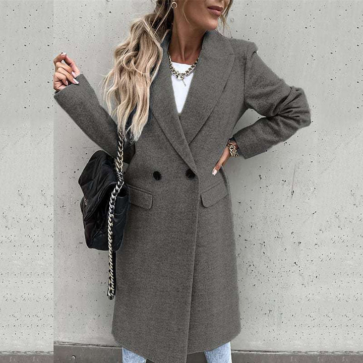 Elegant wool coat for women in oversized style Amarae