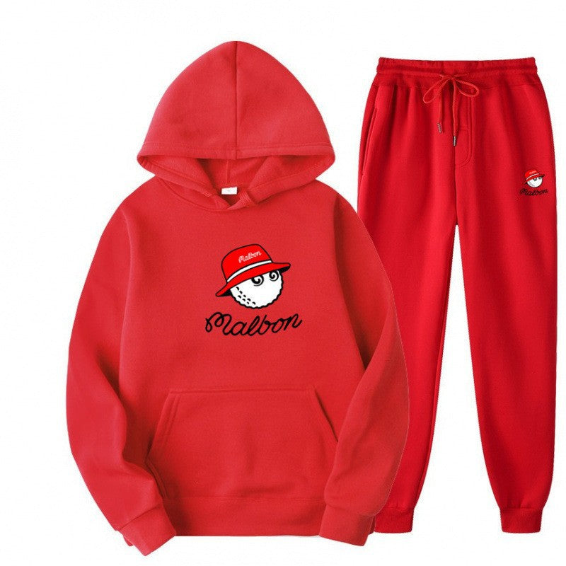 Women's leisure hoodie suit with playful graphic design and practical pockets Chic & Stil