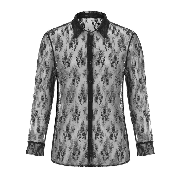 Lune London Lace Floral Pattern Women’s Sheer Blouse