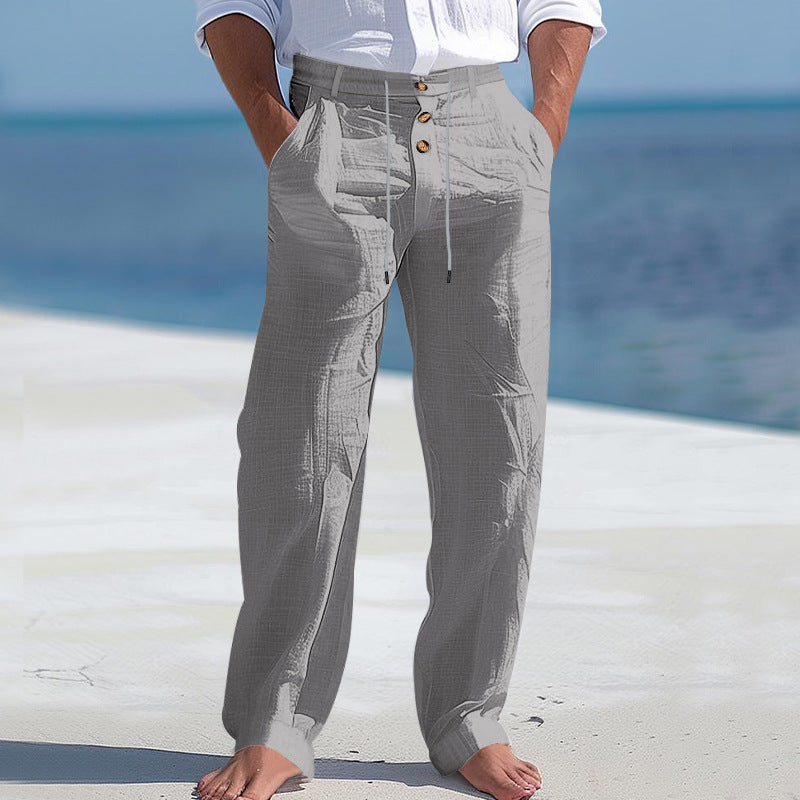 Casual beach pants for men with adjustable waist and practical pockets Lune London