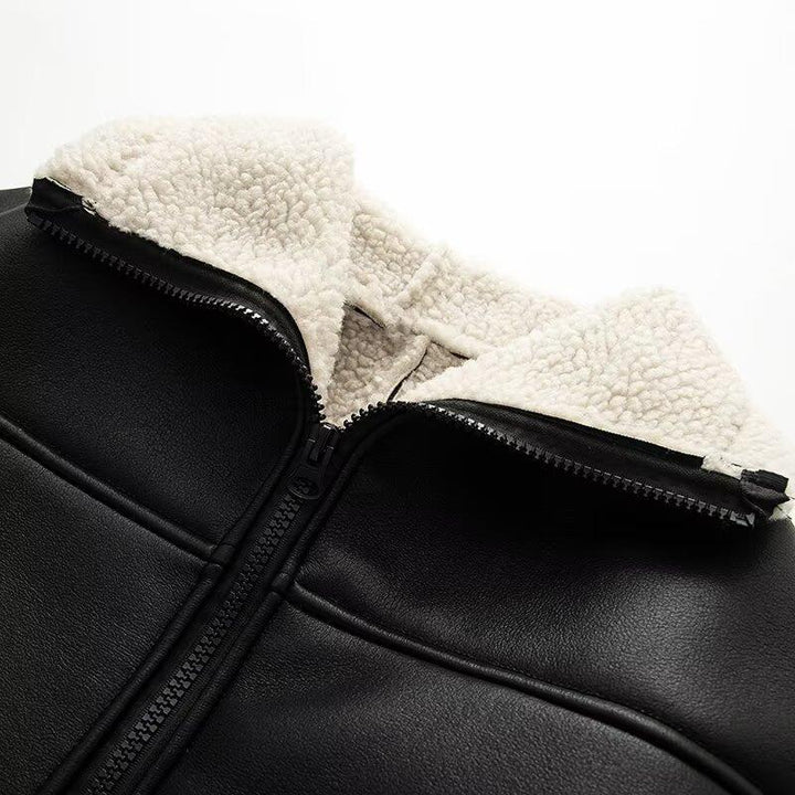 Transitional jacket for women with warm teddy lining Lune London