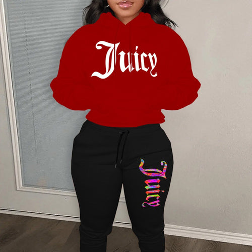 Women's sporty hoodie set and jogger pants with unique graphic print Amarae
