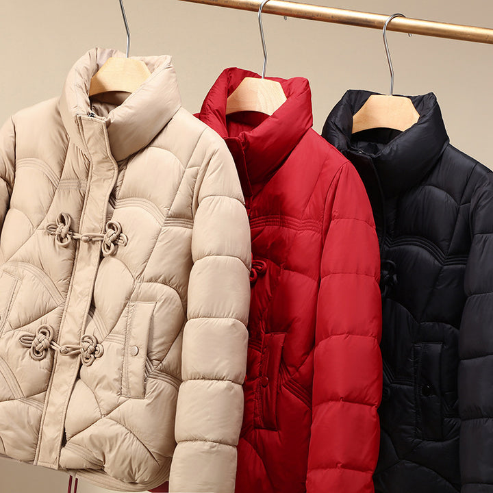 Ladies Trendy Padded Blouson Jacket with Practical Lacing Details Lune London