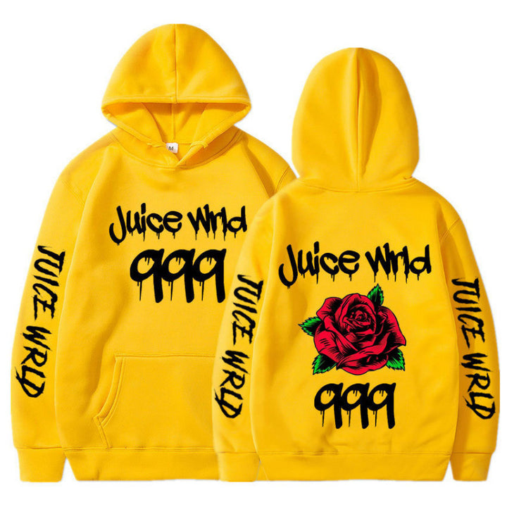 Women’s hoodie with striking graphic design and romantic rose motif Lune London