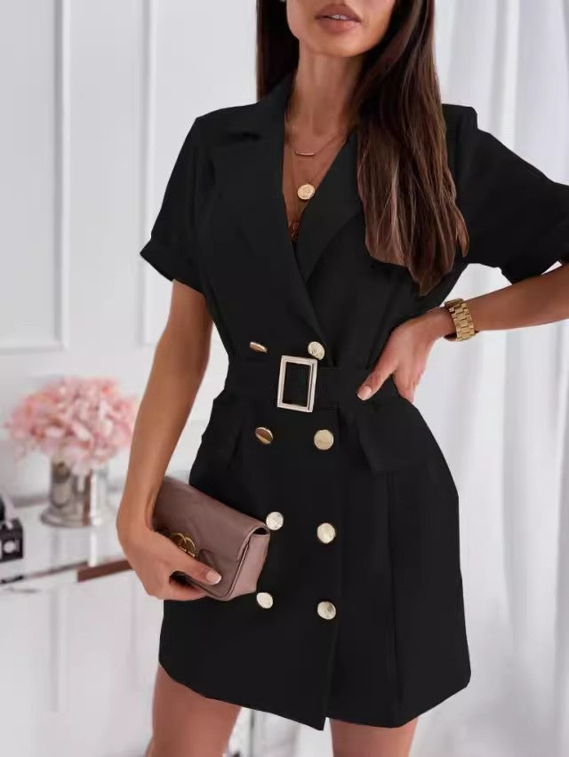 Ladies Mini Double-Breasted Dress Lune London