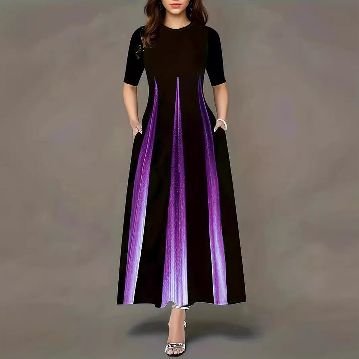 Maxi dress for ladies with elegant side pockets and luxurious shine Lune London
