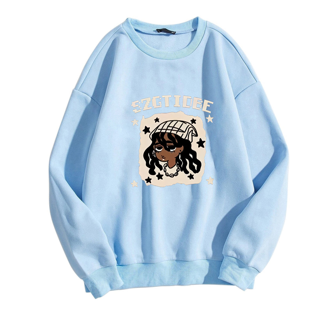 Women's casual sweatshirt with artistic print Chic & Stil