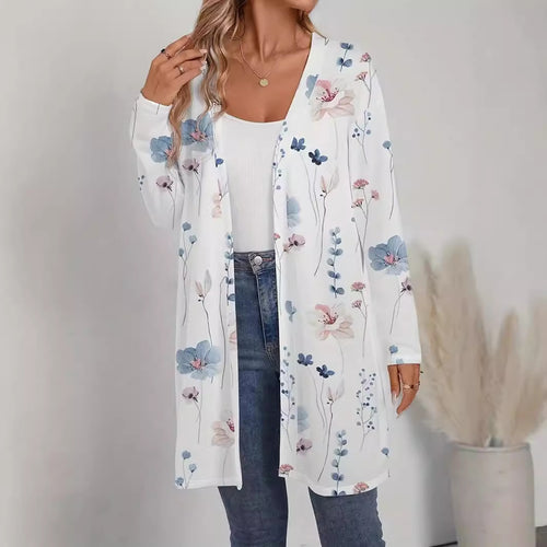 Lady floral pattern cardigan with loose fit Amarae