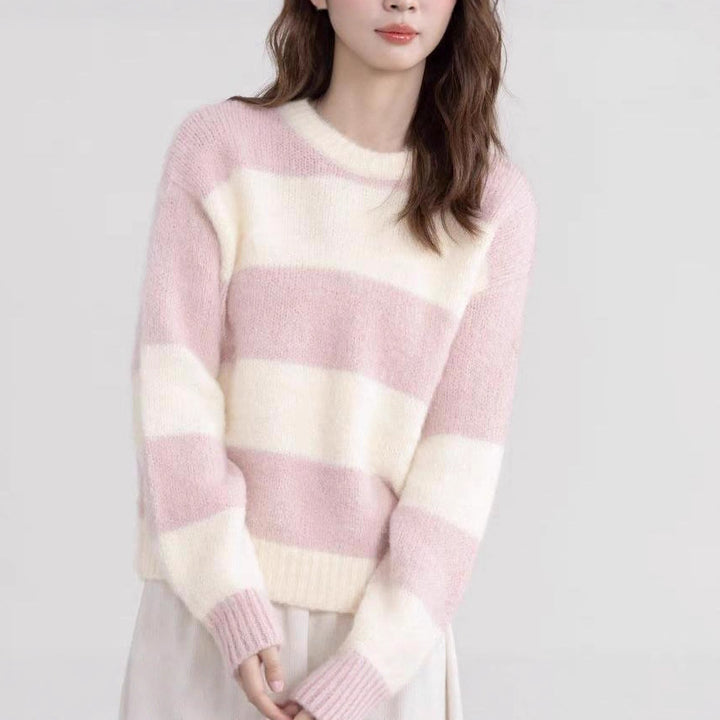 Sweat-shirt élégant et confortable pour femmes avec motif rayé Chic & Stil