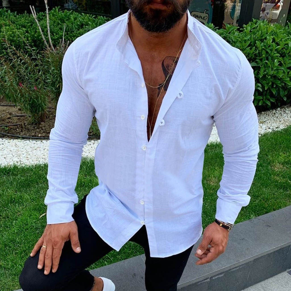 Men's elegant cotton shirt with modern cut and delicate texture Lune London