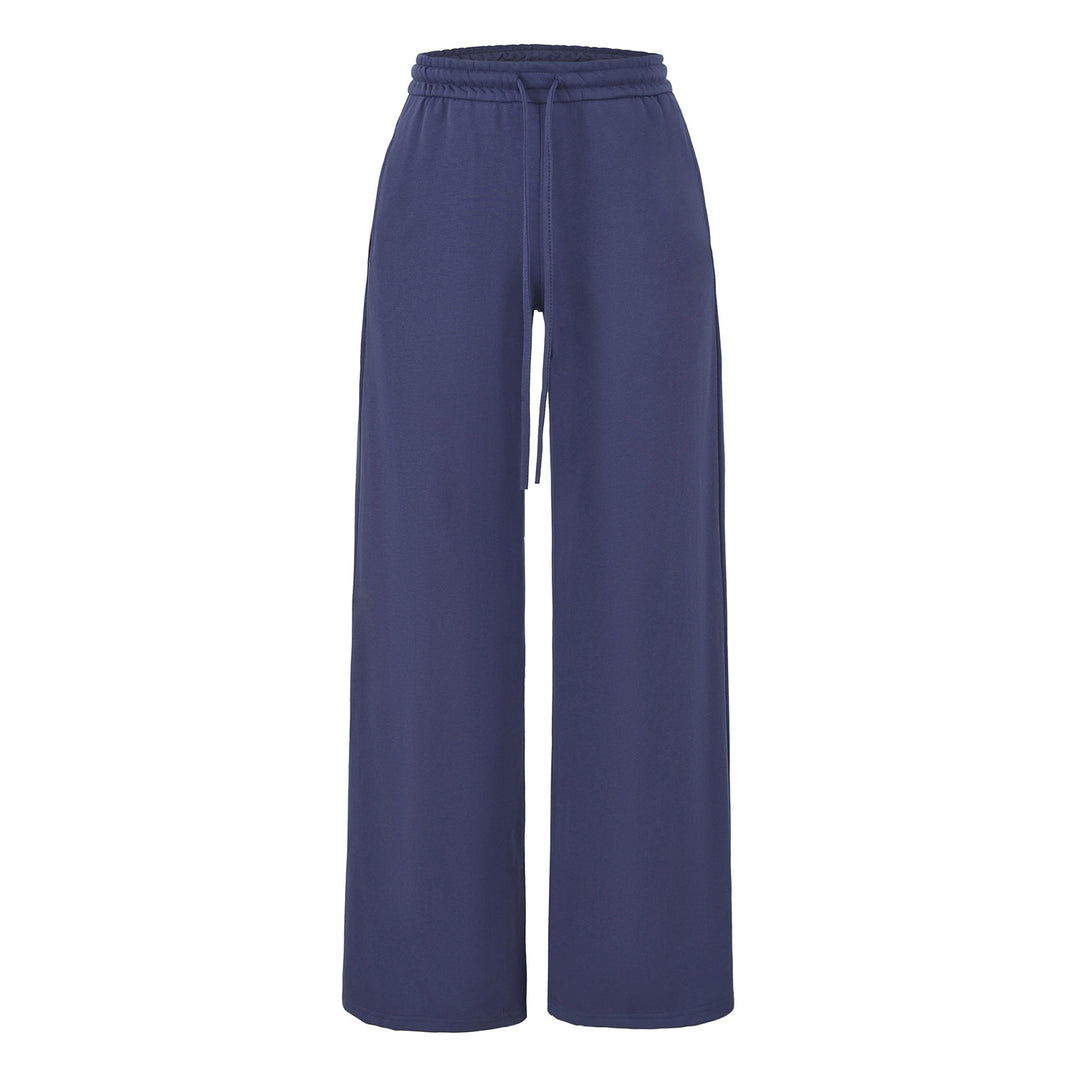 Women's Wide Lounge Pants with High Elastic Waistband and Drawstring Amarae