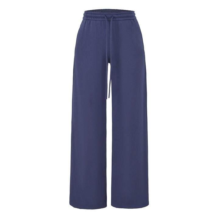 Women's Wide Lounge Pants with High Elastic Waistband and Drawstring Amarae