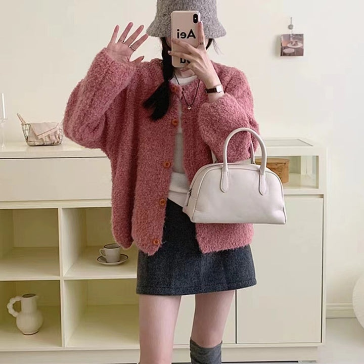 Cardigan en tricot confortable pour femme avec boutons décoratifs et coupe décontractée Chic & Stil