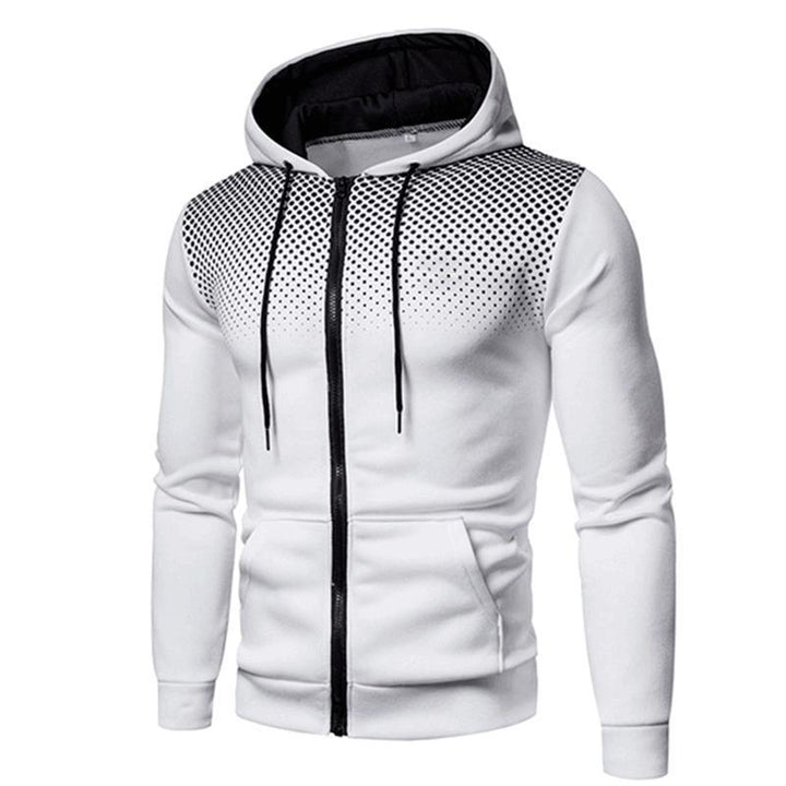Sporty hooded sweater for men with an innovative structure and practical zip pockets Amarae