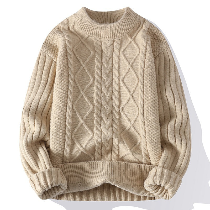Ladies Cozy Knit Sweater with Twisted Pattern Lune London
