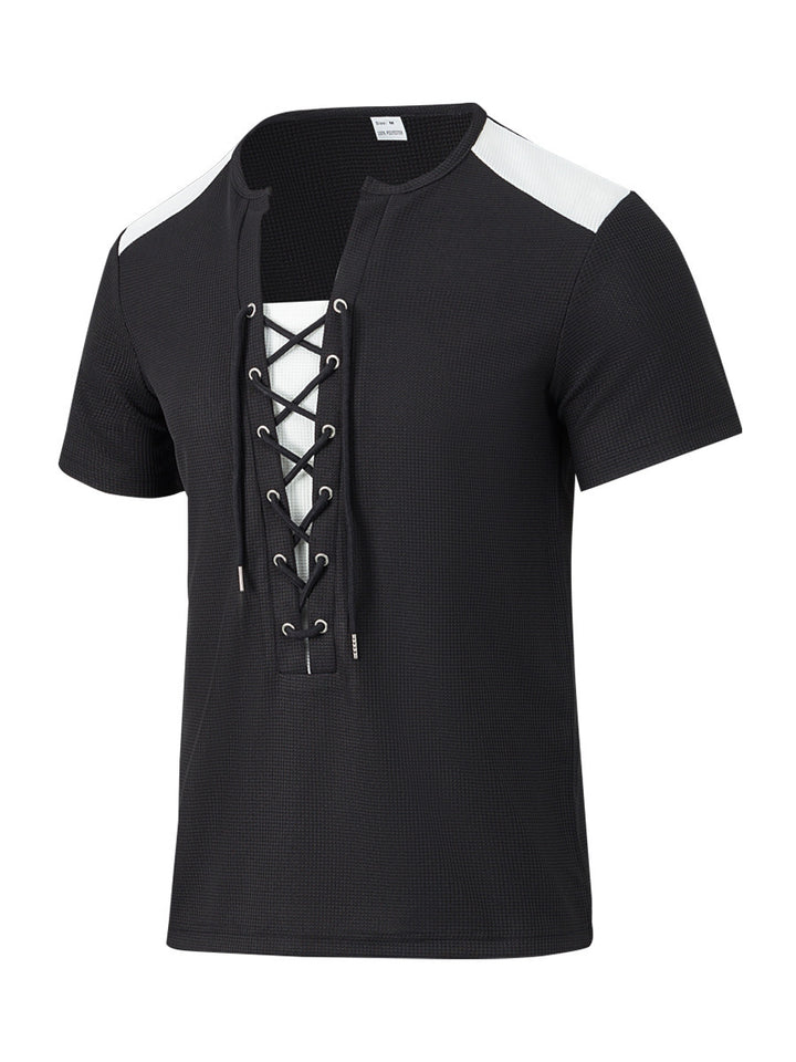 Short sleeve shirt for men with sporty lace design Lune London