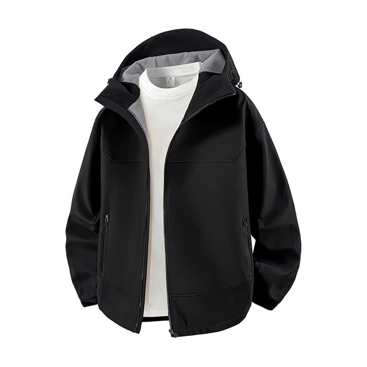 Ladies High-Collar Transitional Jacket with Functional Zipper Pockets Lune London