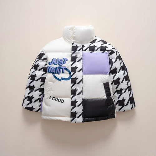 Oversized quilted jacket for women with a trendy patchwork design Amarae