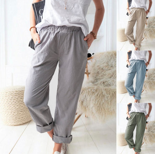 Casual tailored linen pants for women Amarae