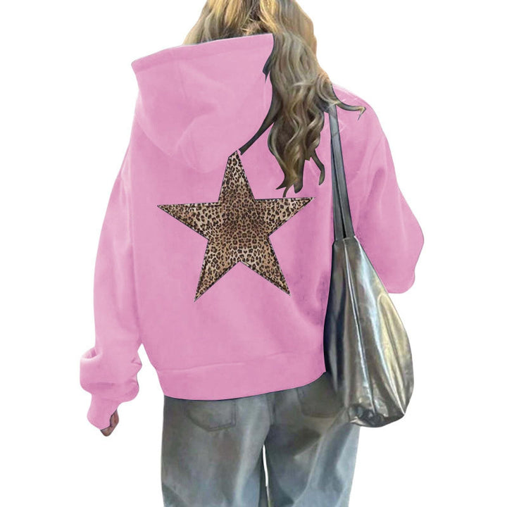 Women’s Hoodie with Glittering Star Motif Lune London