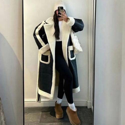Ladies Fashionable Long Coat with Cozy Lining Amarae