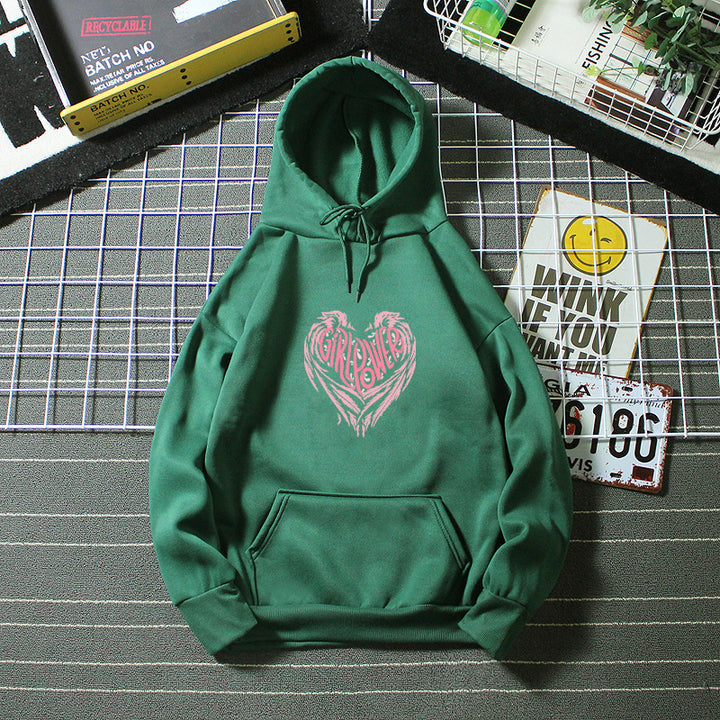 Women's hoodie with creative heart design Chic & Stil