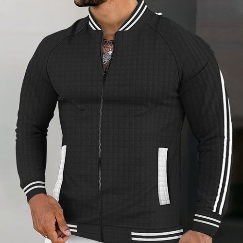 Veste matelassée sportive pour hommes avec un design structuré et des poches zippées latérales Amarae