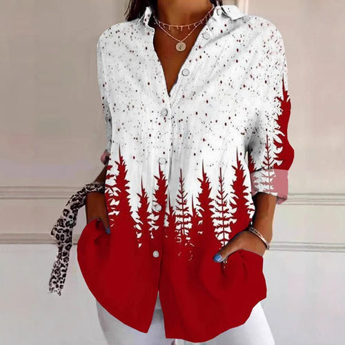 Blouse à manches longues pour femmes avec imprime graphique accrocheur Chic & Stil