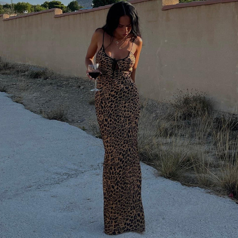 Chic maxi dress with spaghetti straps Lune London women