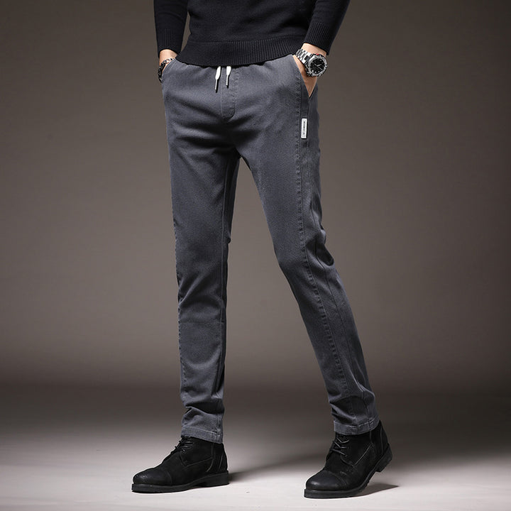 Comfortable chino pants for men with elastic waistband Lune London