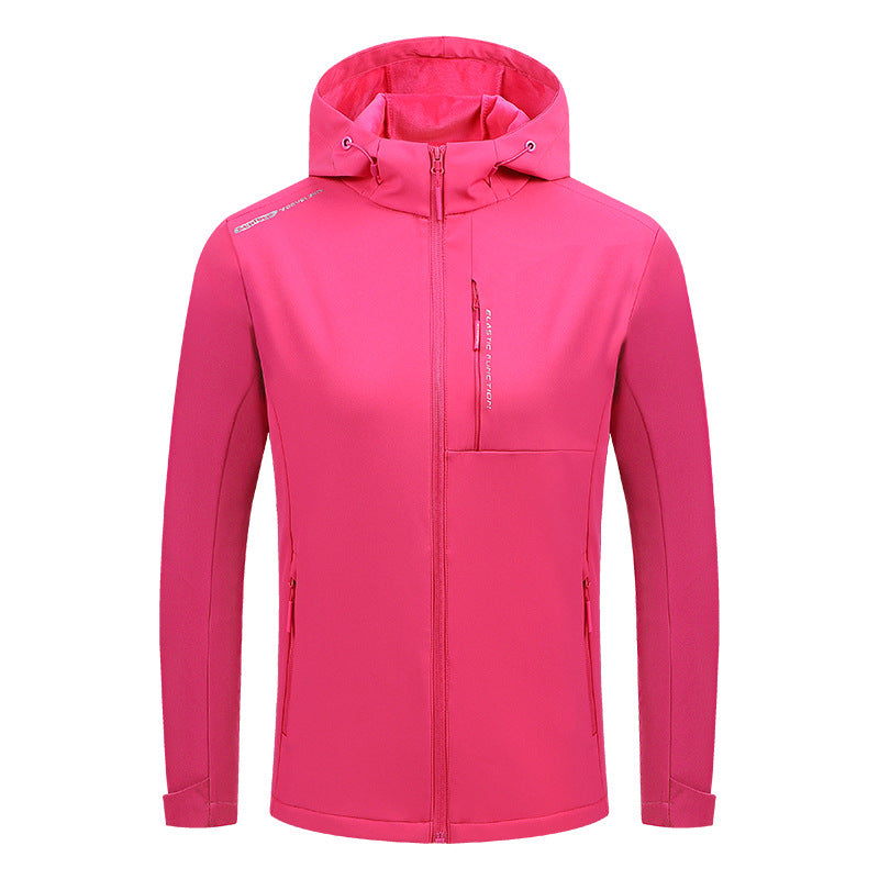 Men's Lightweight Softshell Hooded Jacket with elastic fit, water-repellent membrane and chest zip pocket Amarae