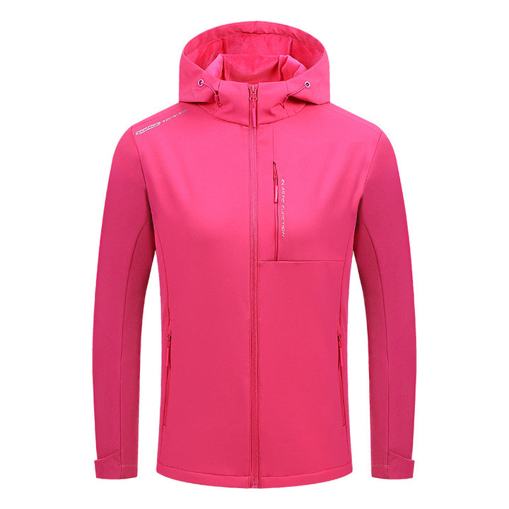 Men's Lightweight Softshell Hooded Jacket with elastic fit, water-repellent membrane and chest zip pocket Amarae