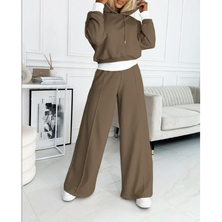 Ladies' sporty lounge set with loose fit and hood Lune London