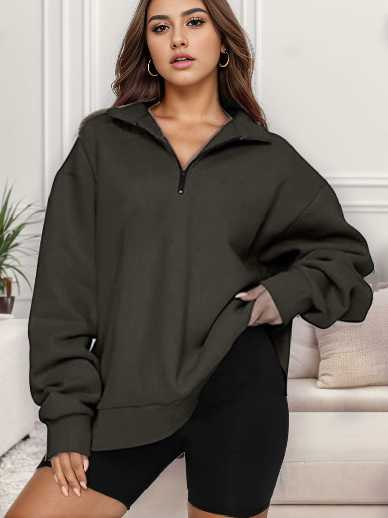 Oversized sweatshirt for women with high collar Amarae