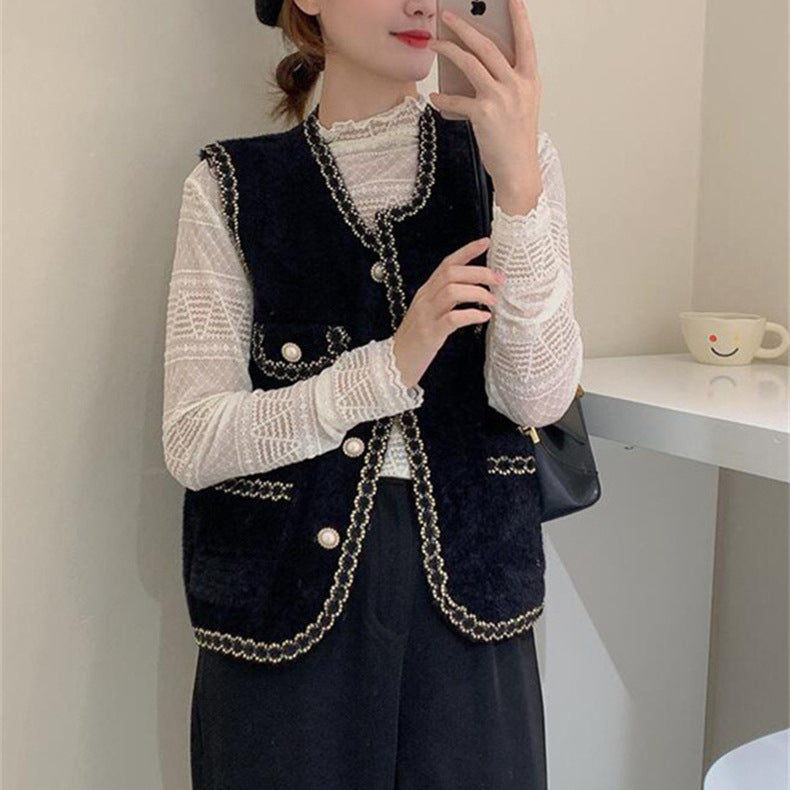 Gilet pour femmes avec décoration en perles élégante Chic & Stil