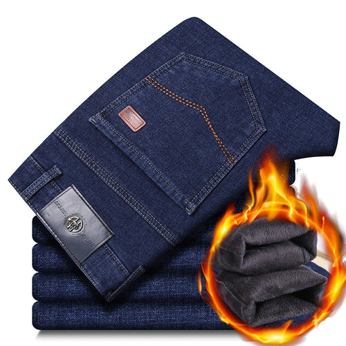 Men's jeans, warm and padded, with a classic cut Amarae