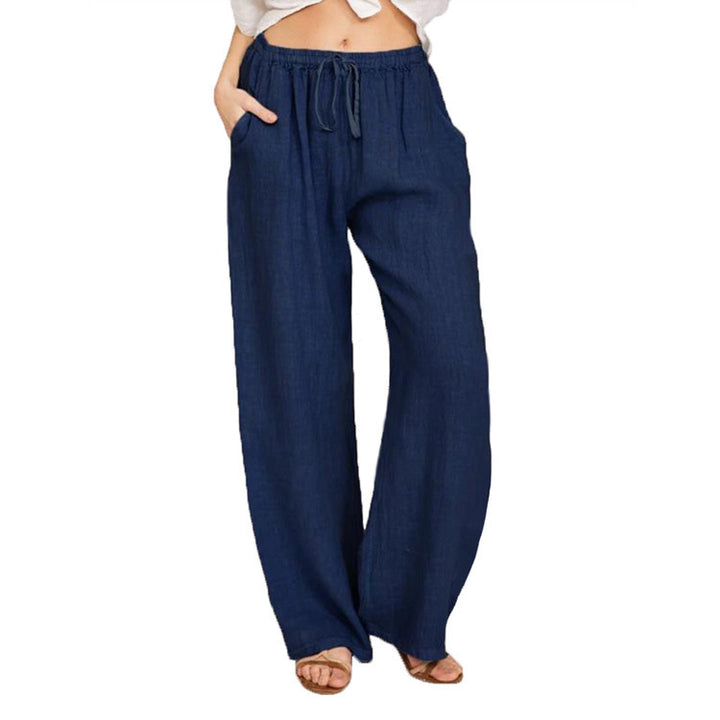 Wide linen trousers for ladies Lune London