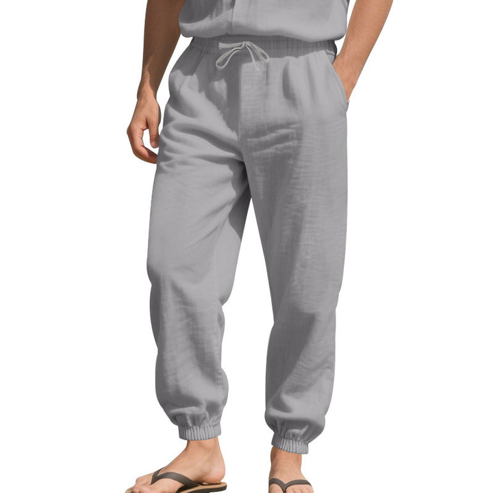 Women’s airy leisure pants with elastic waistband and practical side pockets Chic and style