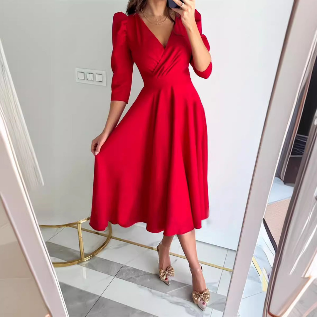 Ladies Elegant Chic Midi Dress