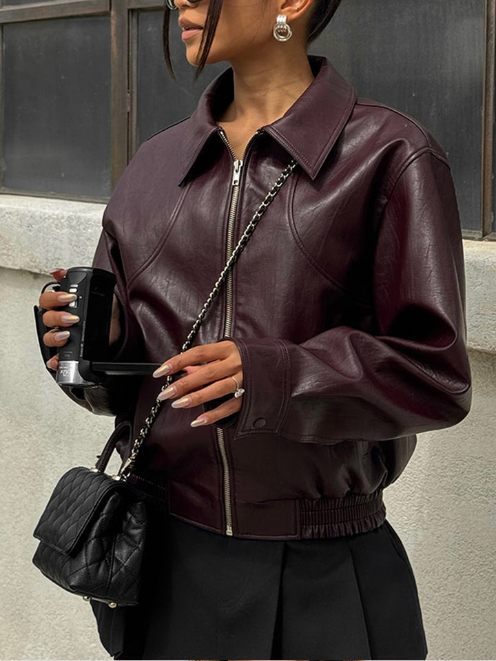 Lune London Women's Biker Jacket in Faux Leather