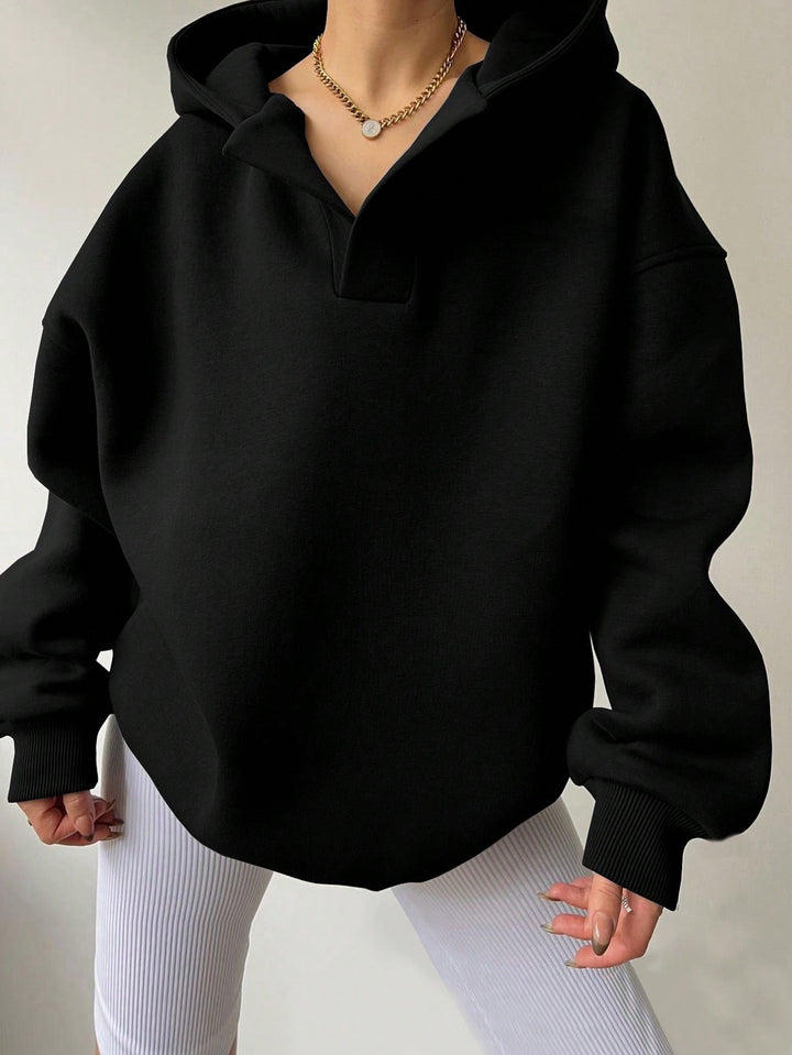 Oversized hoodie for women with trendy collar and voluminous sleeves Lune London