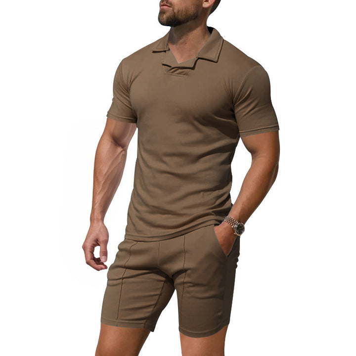 Men's sporty set with short sleeves, comfortable fit and elastic shorts Lune London