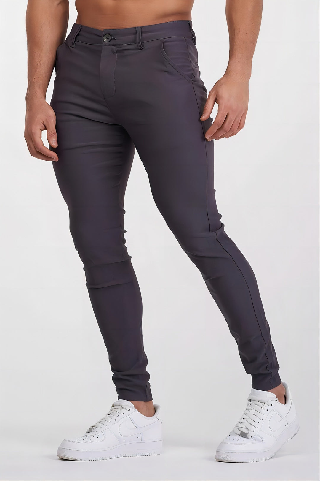 Slim-fit chinos for men with stretch content Lune London