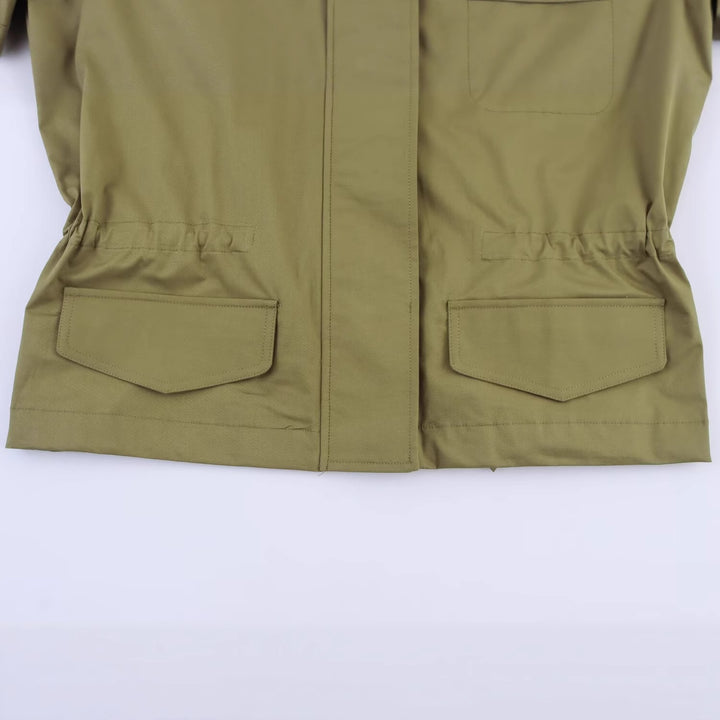 Casual utility jacket for women with high collar and practical pockets Lune London