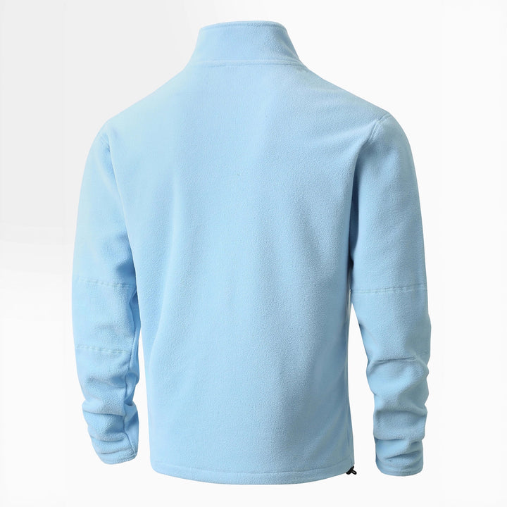 Men's Fleece Pullover with practical zip elements and high collar Lune London