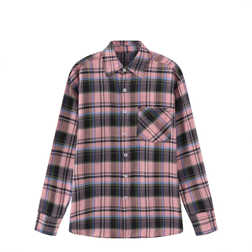 Stylish and comfortable flannel shirt for women with a checkered pattern Amarae