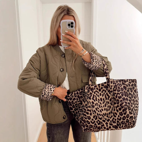 Ladies quilted jacket with practical pockets Amarae