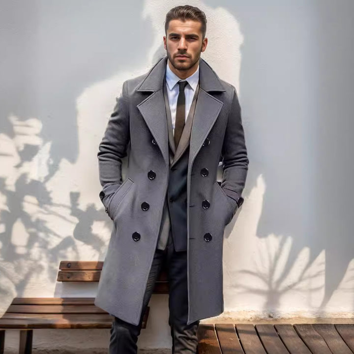 Elegant double-breasted coat for men Lune London