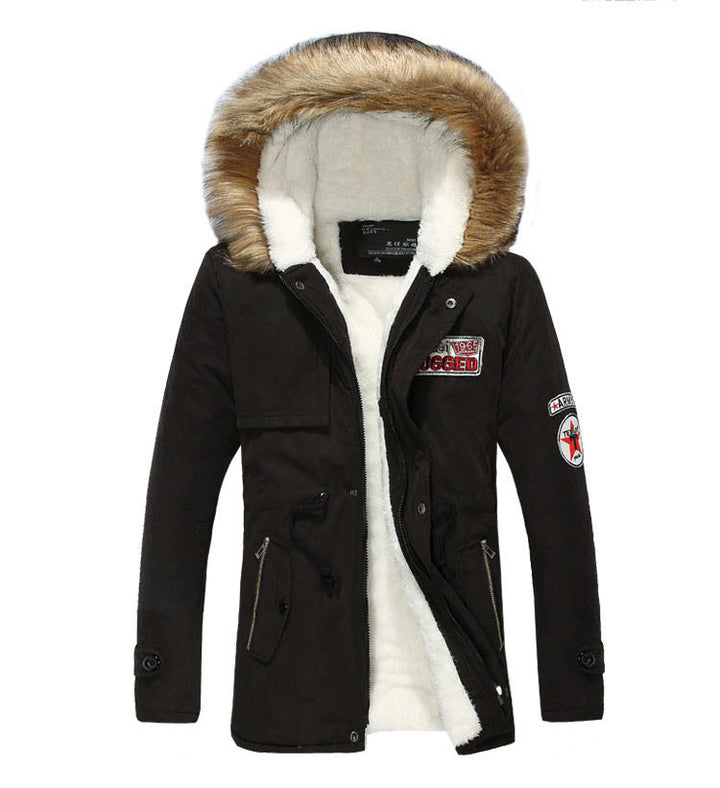Stylish winter jacket for men with removable hood Lune London